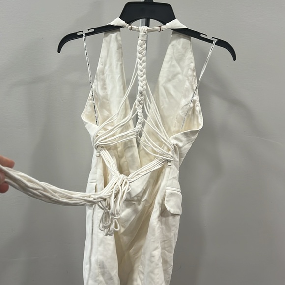 Sabina Musayev Lincoln Vest Dress in White Snow - Picture 6 of 16